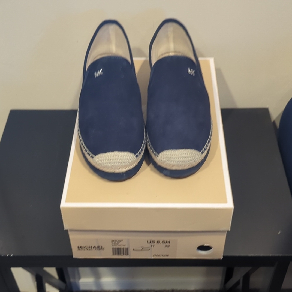 Michael Kors Dark Blue Slip-On Shoes